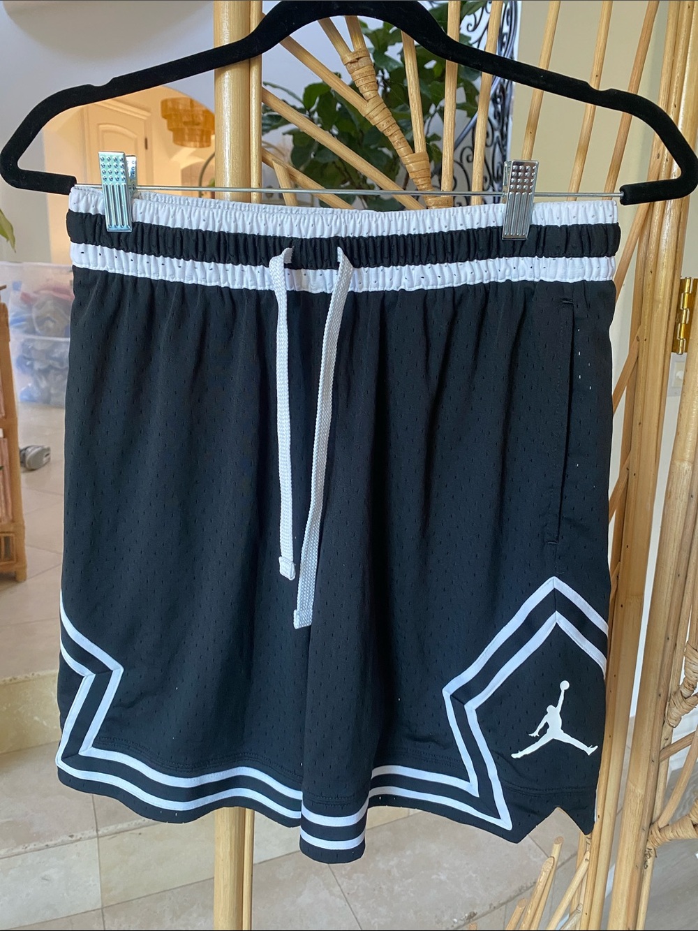 Jordan Black and White Boys' Basketball Shorts
